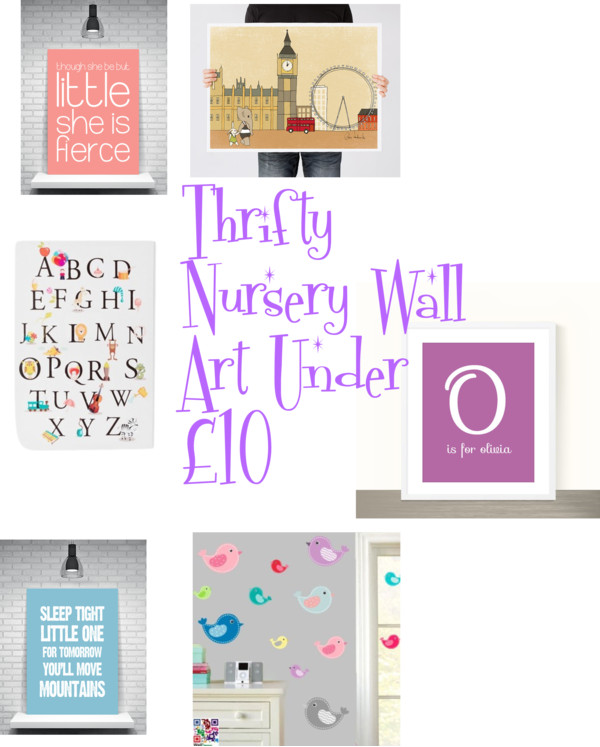 Thrifty Nursery Wall Art Under £10