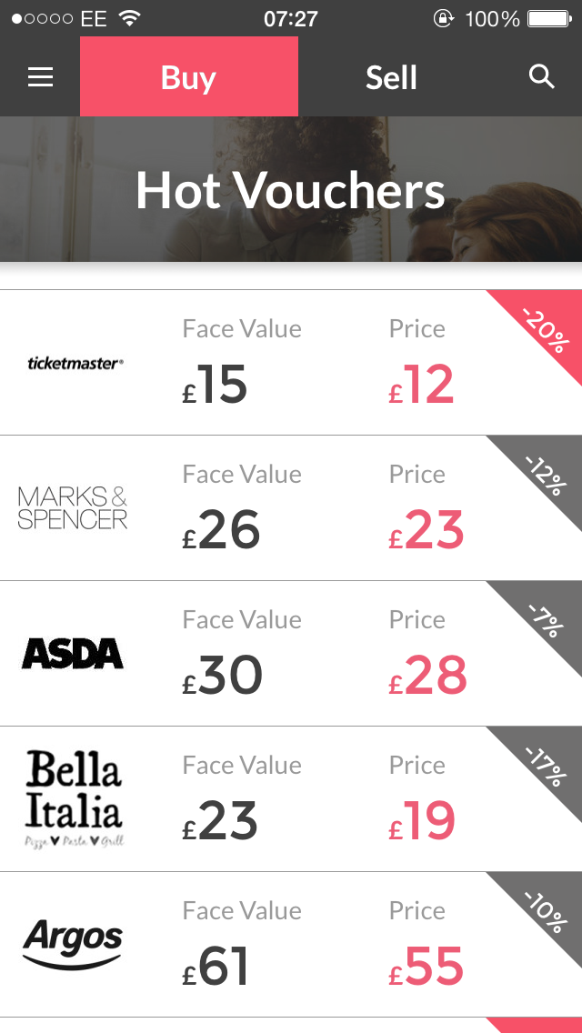 An easy way to buy and sell unwanted vouchers